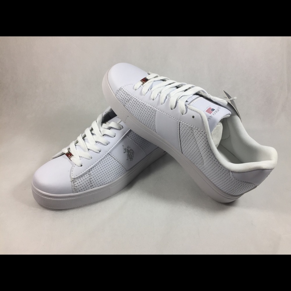 US POLO ASSN. Tris 3 LO X White/Sliver Men size 11